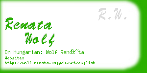 renata wolf business card